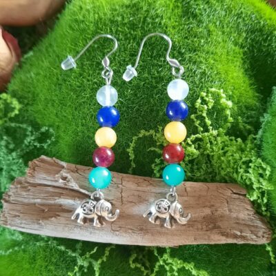 Boucles d'oreilles "Chang" couleur d'Inde
