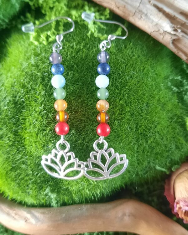 Boucles d'oreilles 7 chakras "Gakpoua" – Image 2
