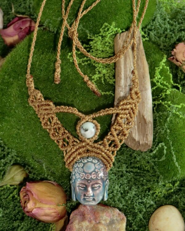 Collier Bouddha • Amazonite protectrice