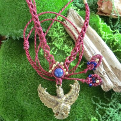 Collier "Garuda" Thaïlande micro-macramé