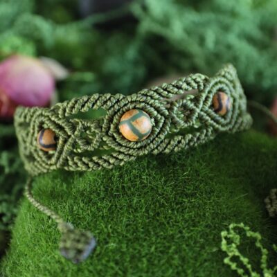Bracelet Dzi tressé • Force tranquille et ancrage