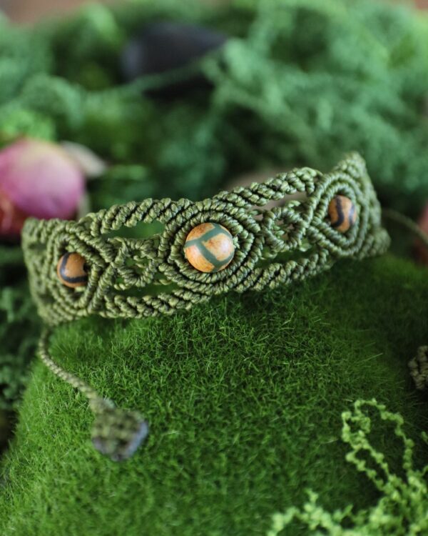 Bracelet Dzi tressé • Force tranquille et ancrage