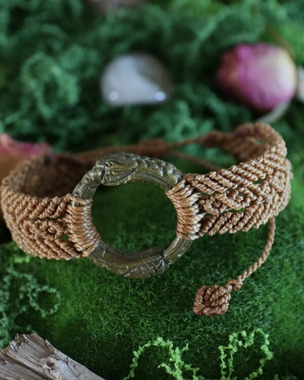 Bracelet amulette Ouroboros - "Cycle sacré"