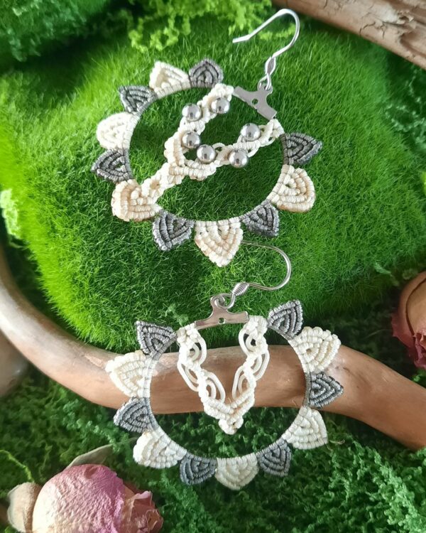 Créoles Viking micro macrame