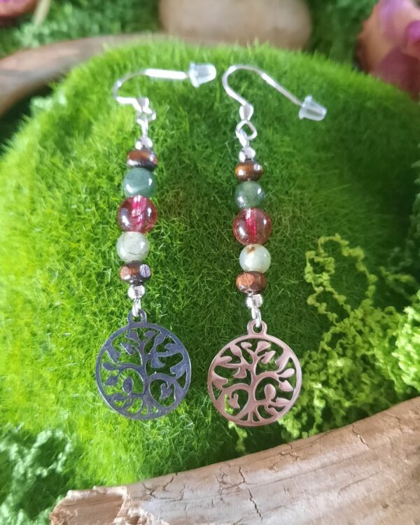 Boucles d'oreilles Arbre de Vie "Pom'Chiwit" – Image 2