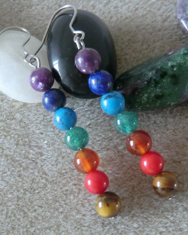 Boucles d'oreilles "Ced", 7 chakras. – Image 2