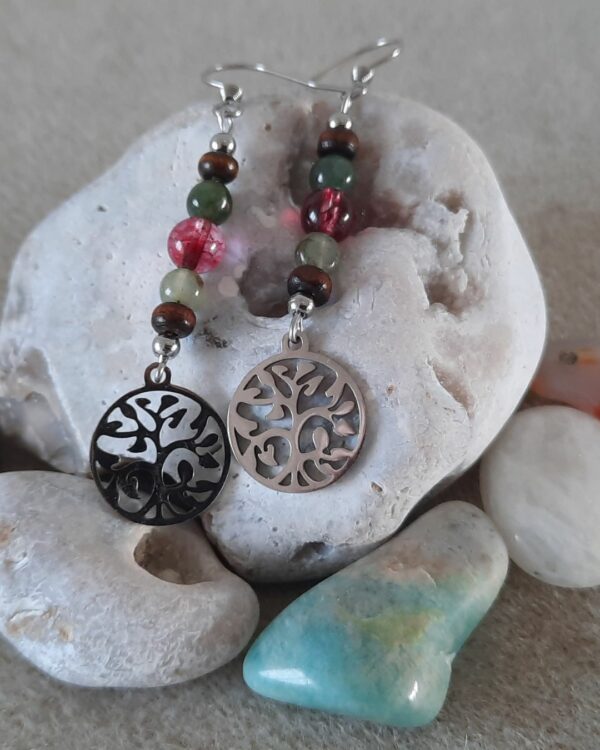 Boucles d'oreilles Arbre de Vie "Pom'Chiwit" – Image 3