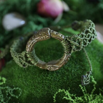 Bracelet tresse celtique & amulette Ouroboros "Sang Ourobos"