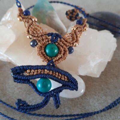 Collier Turquoise micro macrame