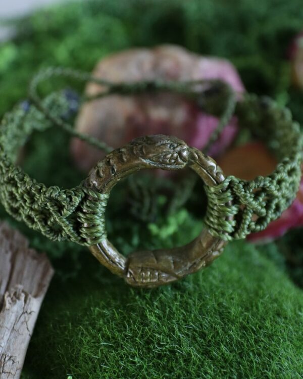 Bracelet tresse celtique & amulette Ouroboros "Sang Ourobos" – Image 2