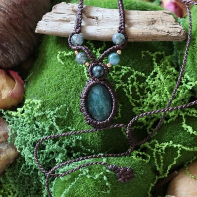 Collier en agate mousse "Li Khen"