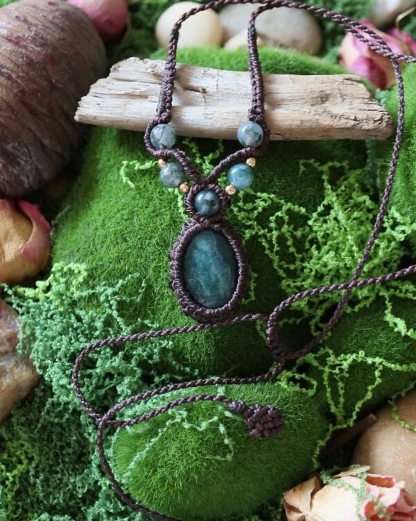 Collier en agate mousse "Li Khen"