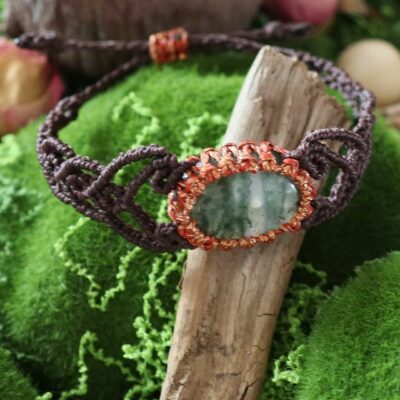 Bracelet en agate mousse "Li Khen"