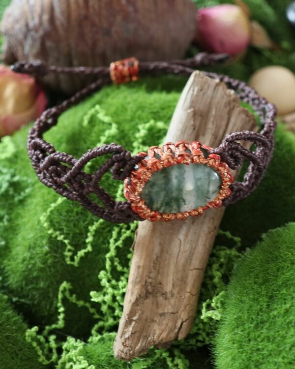 Bracelet en agate mousse "Li Khen"