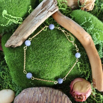 Bracelet en Angélite "Nangfa"– Douceur céleste