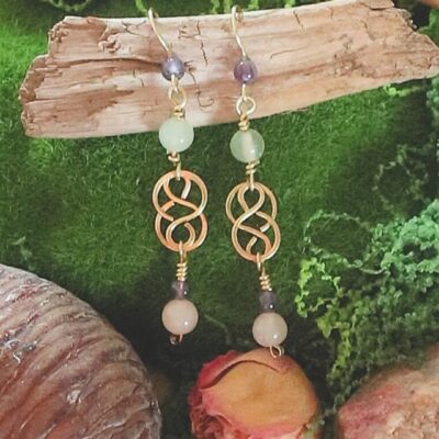 boucles d’oreilles améthyste morganite "Morkaene"